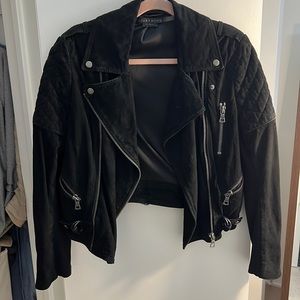Alice & Olivia biker suede jacket